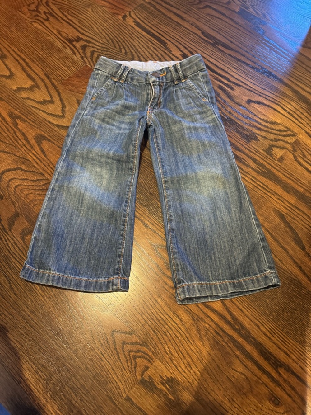 GAP Baby Denim Jeans in Medium Blue with Orange Stitching